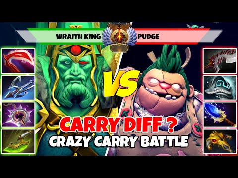 WRAITH KING (Carry) vs PUDGE (Carry) - Epic Battle Of Immortal Rank Dota 2 Players - Z Dota 2