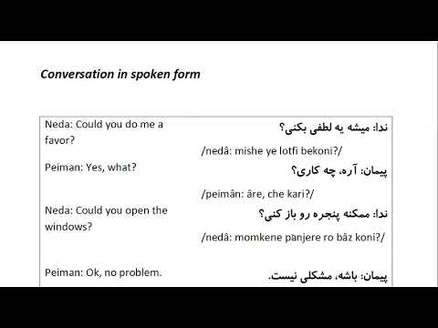 Farsi Conversation: Most Common Words and Phrases: Lesson 10: Requests