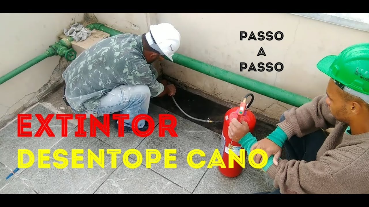 COMO DESENTUPIR TUBULAÇÃO COM ( EXTINTOR ) PASSO A PASSO.