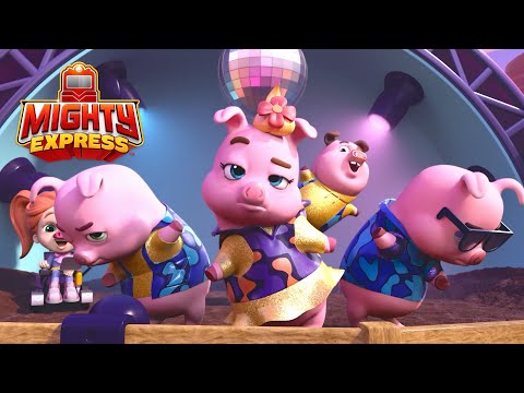 The Popstar Piggies Perform at Oink-a-palooza 🎵🐷| Mighty Express Clips | Cartoons for Kids