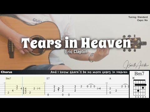 Tears in Heaven - Eric Clapton | Fingerstyle Guitar | TAB + Chords + Lyrics