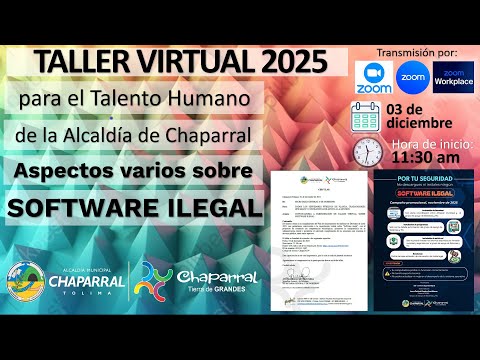 Video taller virtual software ilegal 03dic2025 alcaldía de Chaparral Tolima