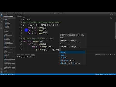 Create 3d Array In Python That We Access An Array Element Like Pascal Syntax