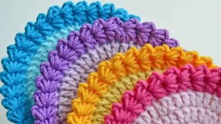 Cute Crochet Coaster 🌟, Placemat 🍽, Face Scrubbie or Even a Rug 💥