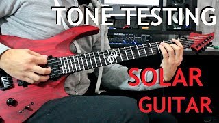 Video thumbnail for Solar A2.6 Trans Blood Red Guitar - Tone Testing by Stel Andre by Stel Andre