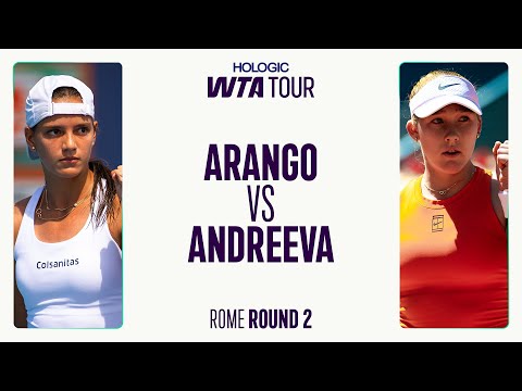 Emiliana Arango vs. Mirra Andreeva | 2025 Rome Round 2 | WTA Match Highlights