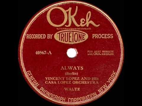 1926 HITS ARCHIVE: Always - Vincent Lopez (instrumental)