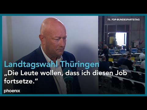 Video Thumbnail: Interview mit Thomas Kemmerich, FDP, beim beim FDP-Parteitag | 27.04.2024