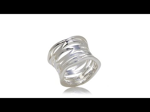Sevilla Silver CrissCross CutOut Band Ring