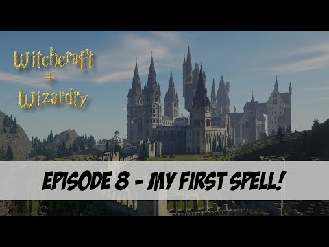 Minecraft, but I'm a wizard! | Episode 8 - My First Spell! | Minecraft Witchcraft & Wizardry