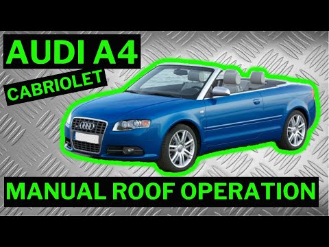 AUDI A4 B6/B7 CABRIOLET - Manual Convertible Roof Operation How To Emergency Open/Close Stuck Roof