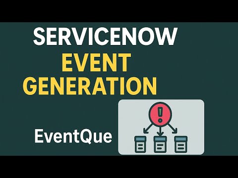 Servicenow Events Explained Event Event Generation Event Queue Full Tutorial In Telugu