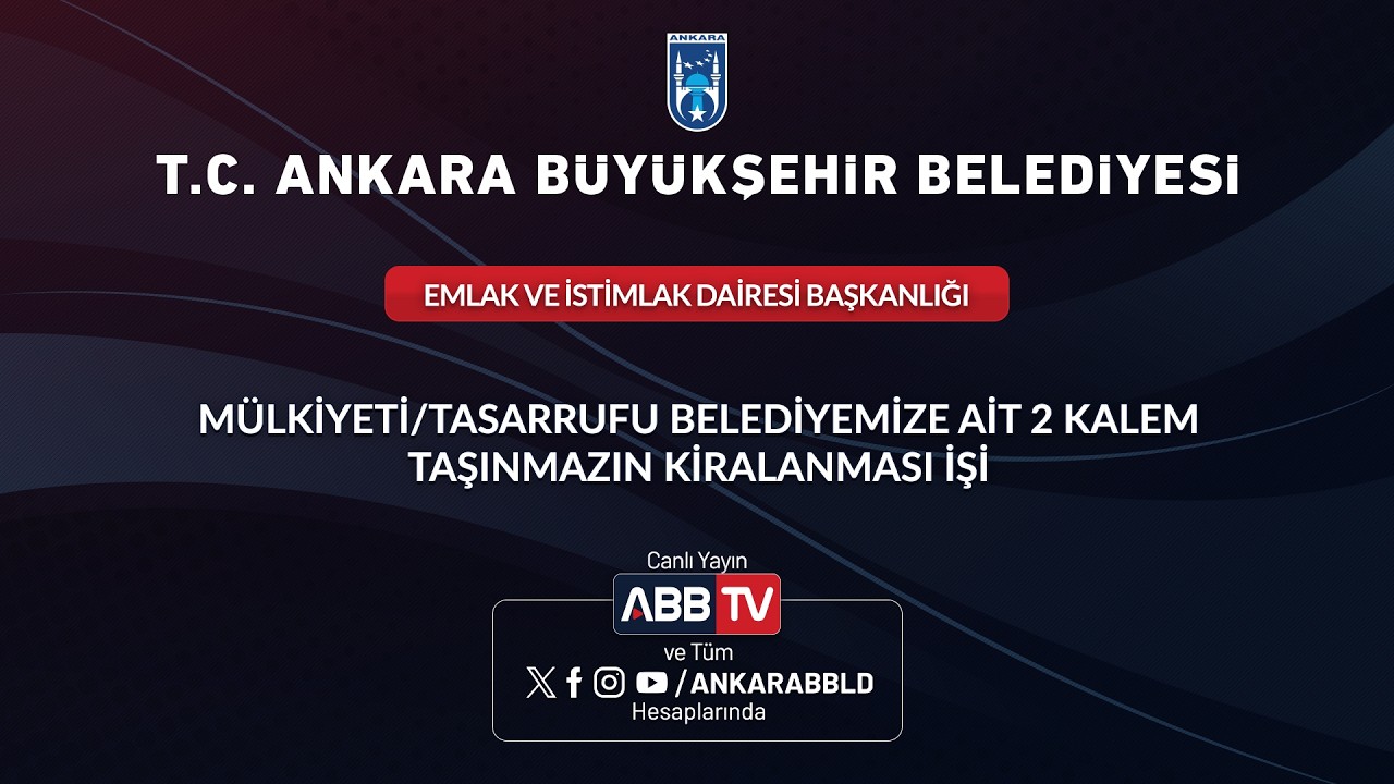EMLAK VE İSTİMLAK DAİRESİ BŞK-MÜLKİYETİ/TASARRUFU BELEDİYEMİZE AİT 2 KALEMTAŞINMAZIN KİRALANMASI İŞİ
