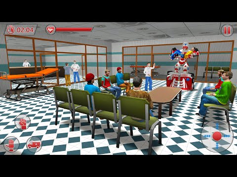 Ambulance Robot City Rescue Game (7th to 10th Levels)