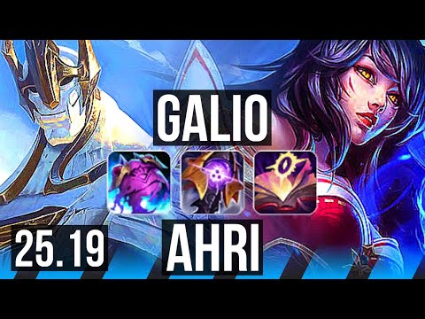 GALIO vs AHRI (MID) | 6/0/22, 40k DMG, Dominating | KR Master | 25.19