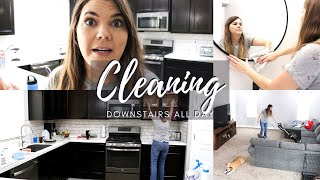 CLEANING MOTIVATION DOWNSTAIRS // MOPPING & VACUUMING // CLEANING MOM
