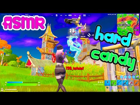 ASMR Gaming 🍀 Fortnite Season 8 Solo Hard Candy + Controller Sounds 💤 🎧