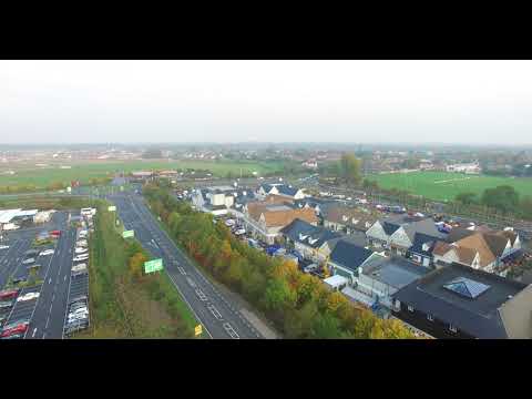 Drone footage of the new phase of Bicester Outlet Village