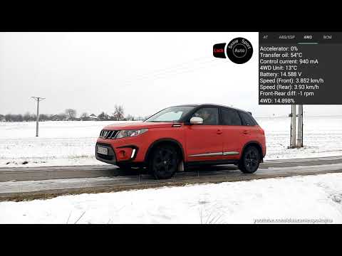 SNOW vs LOCK vs AUTO - Suzuki Vitara 1.4T All Grip on ice & snow - 4WD control