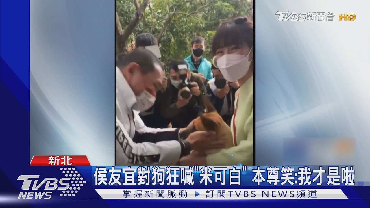 侯友宜對狗狂喊「米可白」 本尊笑:我才是啦