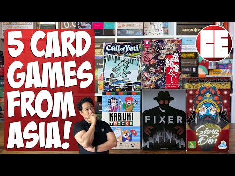 ✨ 5 Card Games From Asia! - Call of Yeti, Slaughter the Dragon, Kabuki Tricks, Fixer & On Stage
