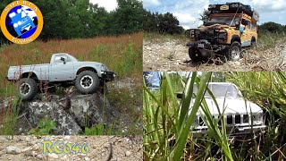 preview picture of video 'Camel Trophy Land Rover - Toyota Hilux - short safari trip - Scale Models - RC 046'