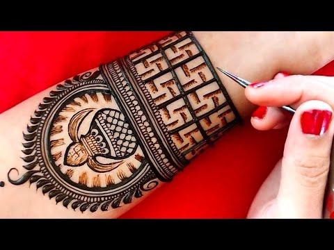 Wedding Special Bridal Mehndi Designs |Kalash Swastik Indian Bridal Mehandi |Full Hand Dulhan Mehndi