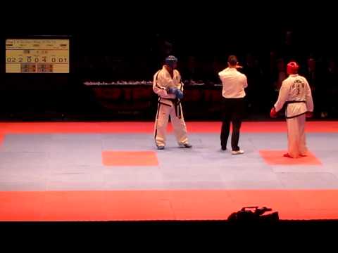ITF World Cup Brighton 2012 - +80kg Mens Sparring Finals - England Vs Germany (Round 1)
