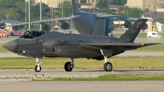 Morning sorties Lackland AFB: F-35A, F-16, T-38