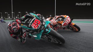 Moto GP 20 Realistic90% Fabio Quartararo Qatar【GamePlay】