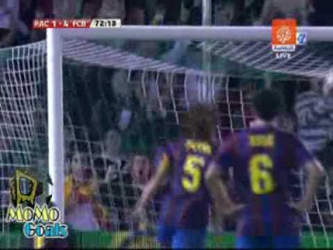 FC Barcelona Vs Racing de Santander 4-1 All Goals & Highlights  (22/09/2009)