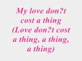 My Love Dont Cost A Thing Jennifer Lopez lyrics ...