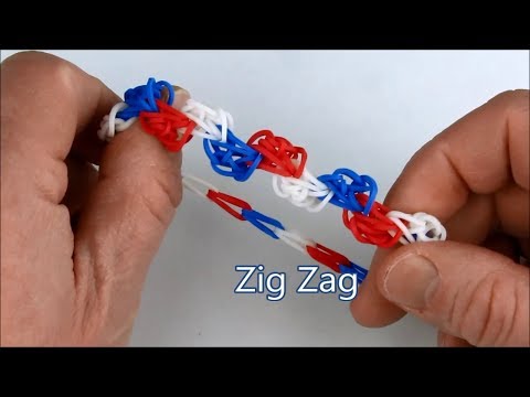Rainbow Loom Patterns - Zig Zag bracelet