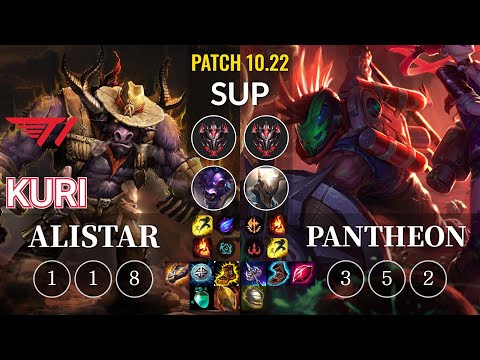 T1 Kuri Alistar vs Pantheon Sup - KR Patch 10.22