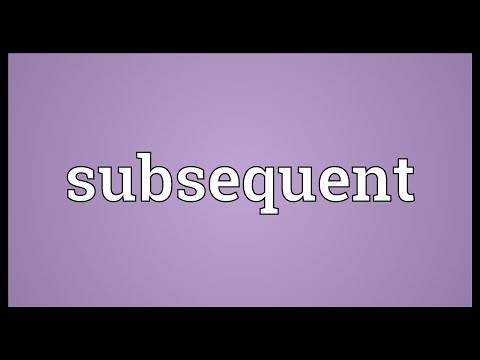 Subsequent Meaning Video