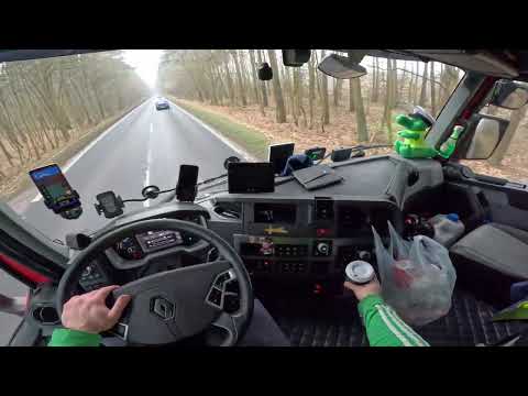 *POV* *4K* Driving on narrow Polish roads in RENAULT T GOPRO