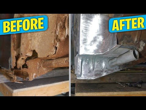 How to Repair Extreme Rust!  Missing Section FIXED on 1956 VW Beetle Rear Corner