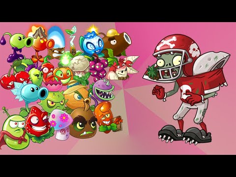 Plant Max Level (Not Use plant food) Can Defeat 8 All Star Zombie - PvZ 2 Discovery