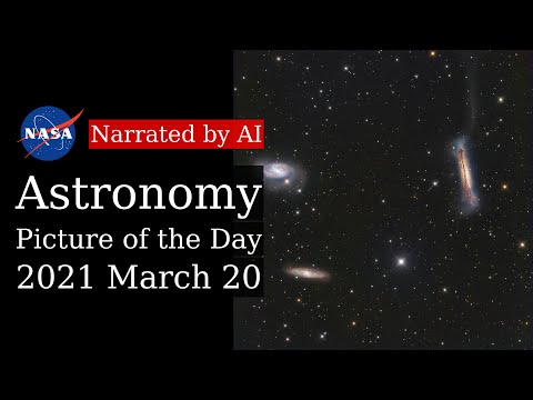 APOD: 2021-03-20 - The Leo Trio (Narrated by Emma)