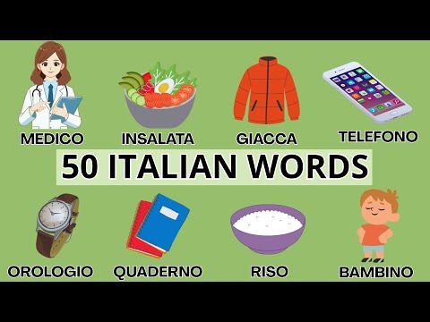 50 Essential Italian Words for Beginners | A1-A2 Vocabulary | With Pictures & Quiz [ENG SUB]