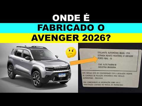 Onde é fabricado o Jeep Avenger ano 2026?