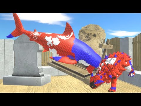 MEGALODON Attacks Units on Bridge  Animal revolt battle simulator #arbs