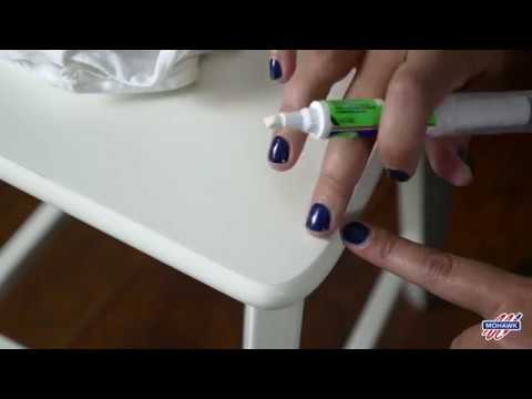 Part of a video titled How to Repair White IKEA® Furniture - Mohawk 3 in 1 Repair Stick