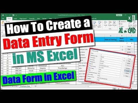 How to create a Data Entry Form in MS Excel Data Form in Excel
