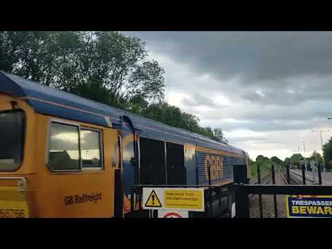 here is another civil engineering train from Doncaster this one is running a DH 66766 and 66797