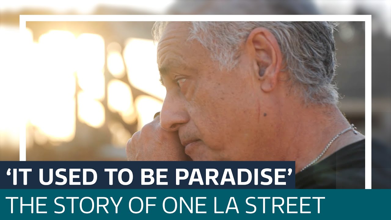 Three sets of neighbours return to street turned to rubble by LA wildfires | ITV News