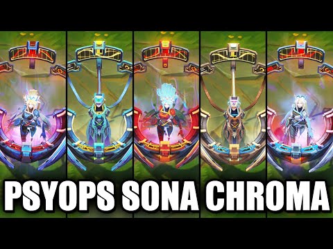 All PsyOps Sona Chroma Skins Spotlight (League of Legends)