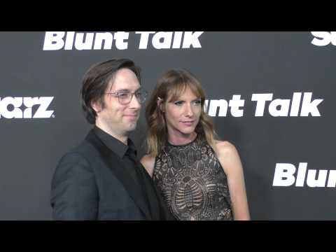 Timm Sharp and Dolly Wells arriving to the Blunt Talk on Starz Premiere at Directors Guild in West H