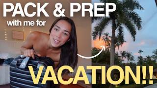 PACK & PREP WITH ME FOR VACATION!! ☀️ chatty productivite vlog