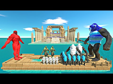 Power Struggle On Ship | Ocean King Kong Team vs Strong Armored Titan Team - ARBS